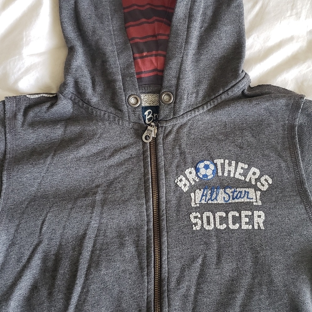 Justice Brothers Gray Soccer Hoodie
